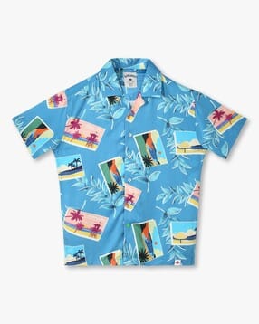 Boys All-Over Print Relaxed Fit Shirt-image-13