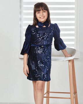 peppermint Girls Embellished Fit and Flare Dress-picture-33