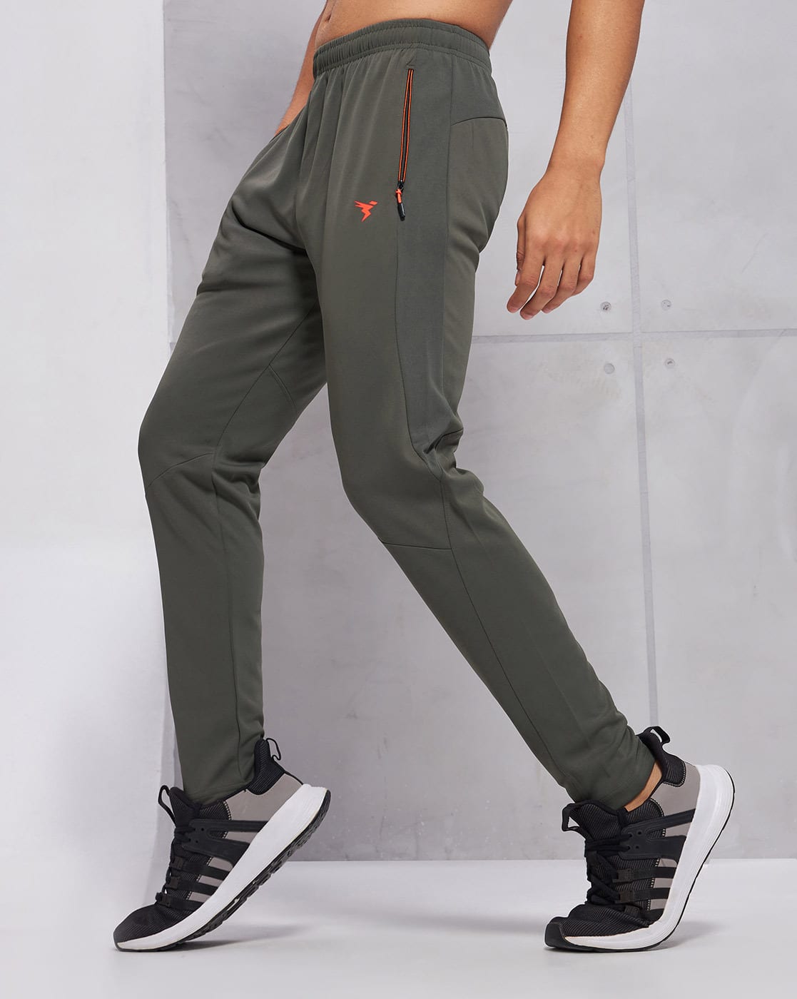 8gshoot 8G CENTER PRESS TRACK PANTS Buy Green Track Pants for Men