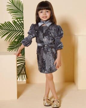 peppermint Girls Embellished Fit and Flare Dress-picture-32