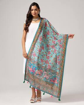 svaraa Women Digital Floral Print Dupatta-picture-25
