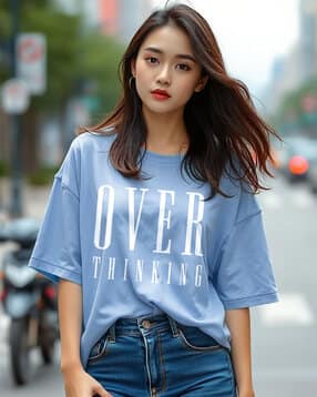 togs & terre Women Typographic Loose Fit T-shirt-picture-36