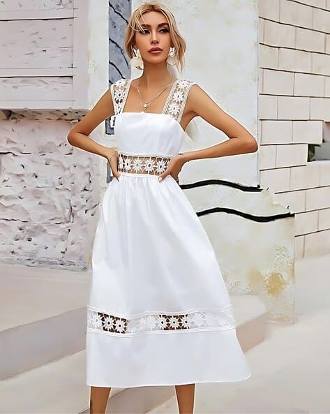 Buy White Dresses for Women by ZELZIS Online | Ajio.com Buy White Dresses for Women by ZELZIS Online | Ajio.com