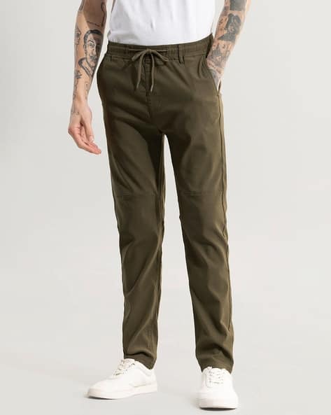 Relaxed Fit Chinos with Drawstring Waist - Main Image