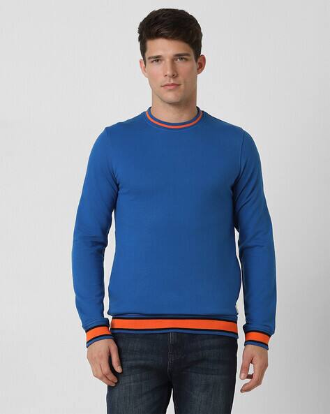 PETER ENGLAND Men Slim Fit Crew-Neck Sweatshirt
