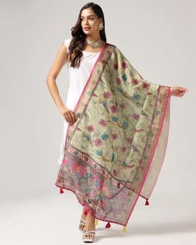 svaraa Women Digital Floral Print Dupatta-picture-34