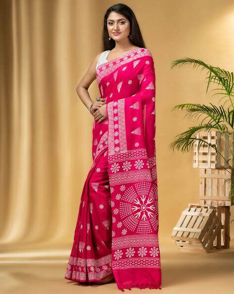 Indie Picks Konark Design Handloom Saree with Blouse Piece