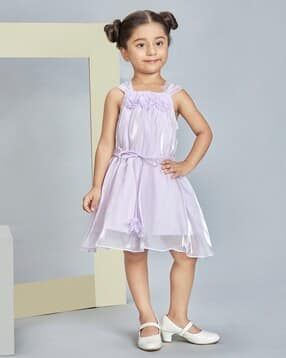 peppermint Girls A-Line Dress with Belt-picture-36