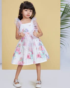 peppermint Girls Floral Print A-Line Dress-picture-43