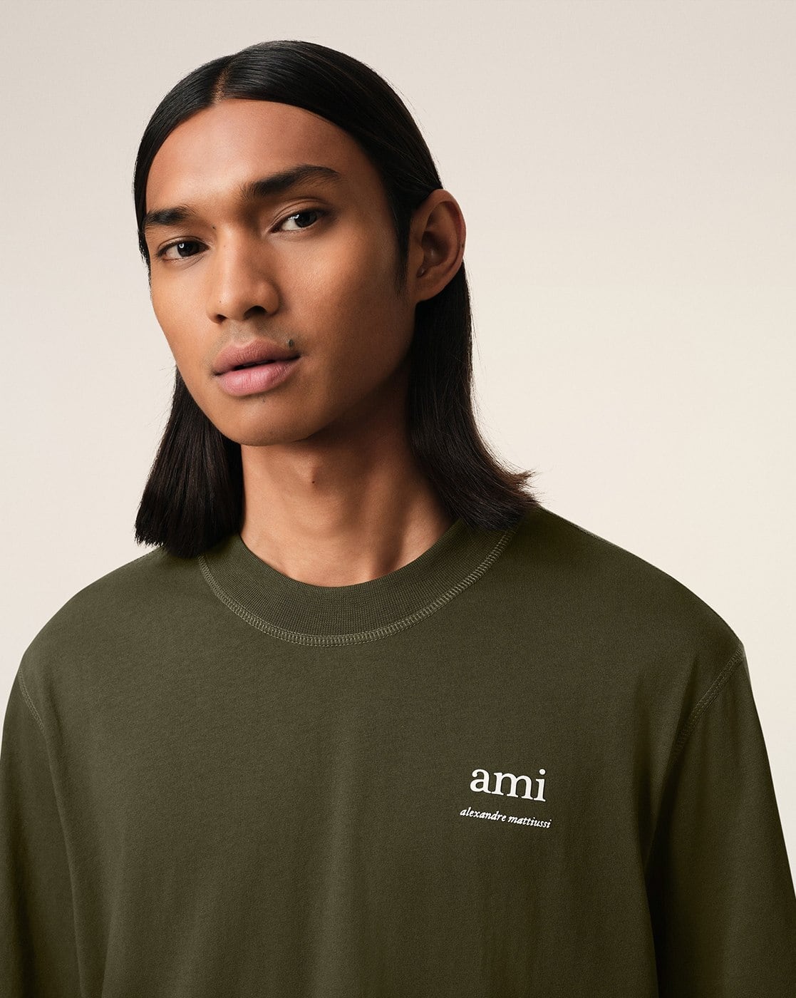 Buy Ami Paris Alexandre Mattiussi Oversized T-Shirt | Olive Green
