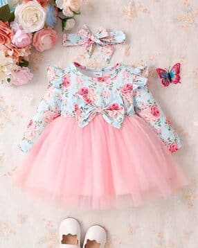 styleconnect Girls Cotton Floral A-line Dress-picture-28