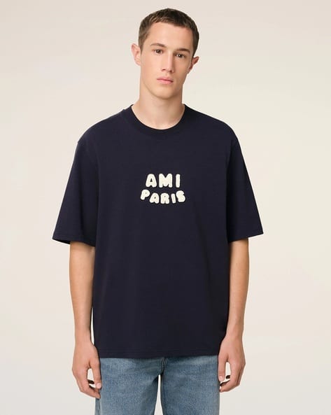 amis locaux logo tシャツ ネイビー amis locaux logo tシャツ ネイビー メンズ