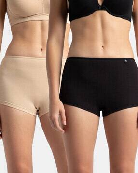 jockey Women Cotton Boyshorts Pack of 2-picture-14