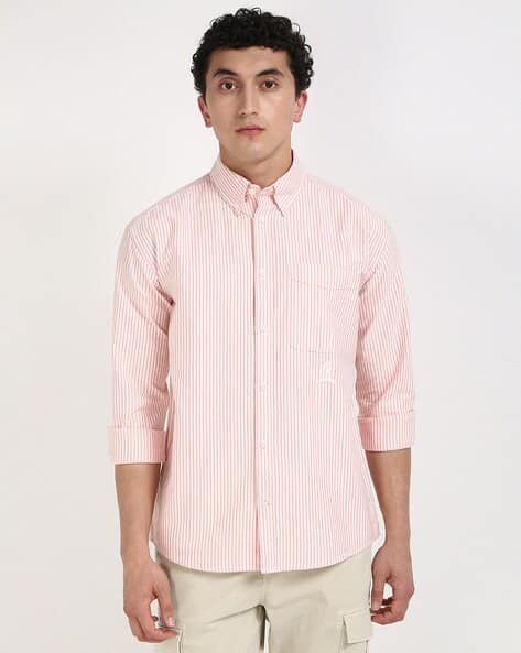 TOMMY HILFIGER Men Striped TJM Relaxed Fit Oxford Shirt