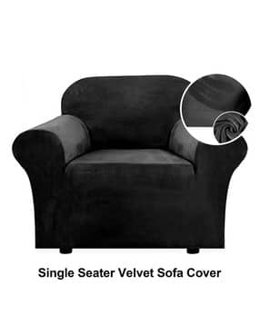 cortina eyelet curtain Velvet Single Seater Sofa Cover-picture-53