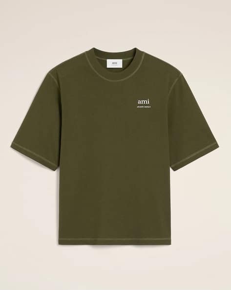 Buy Ami Paris Alexandre Mattiussi Oversized T-Shirt | Olive Green