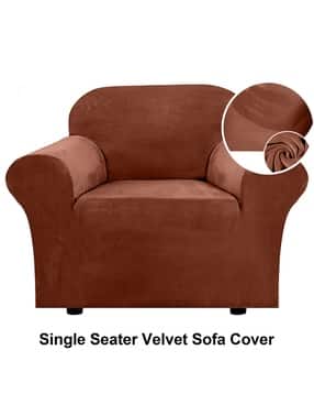cortina eyelet curtain Velvet Single Seater Sofa Cover-picture-33
