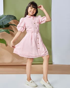Girls Shirt Dress with Belt-image-14