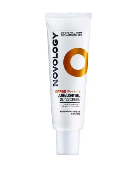 Novology SPF50 PA++++ Ultra Light Gel Sunscreen Non-Greasy Invisible Finish (50 g)