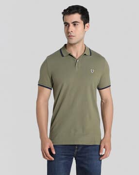 Men Polo T-Shirt with Contrast Tipping-image-29