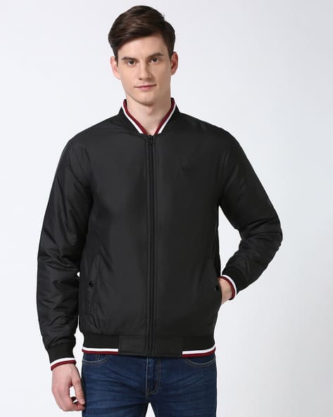 PETER ENGLAND Men Regular Fit Zip-Front Bomber Jacket