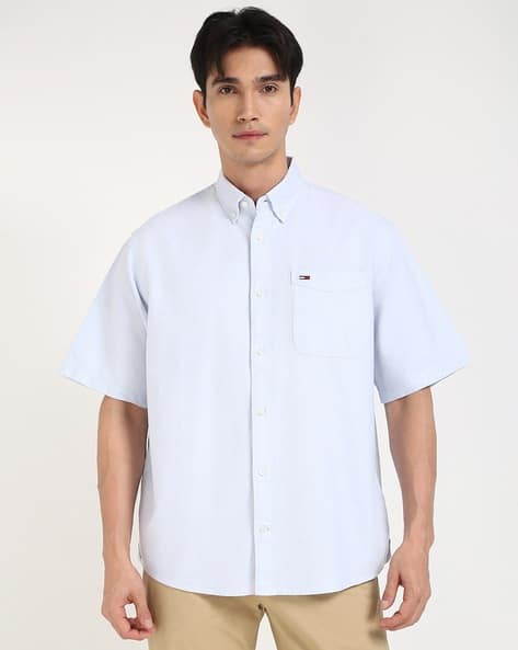 TOMMY HILFIGER Men Slim Fit Shirt with Patch Pocket