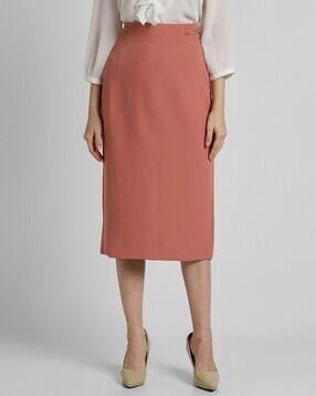 allen solly Women Mid-Rise Straight Skirt-picture-34