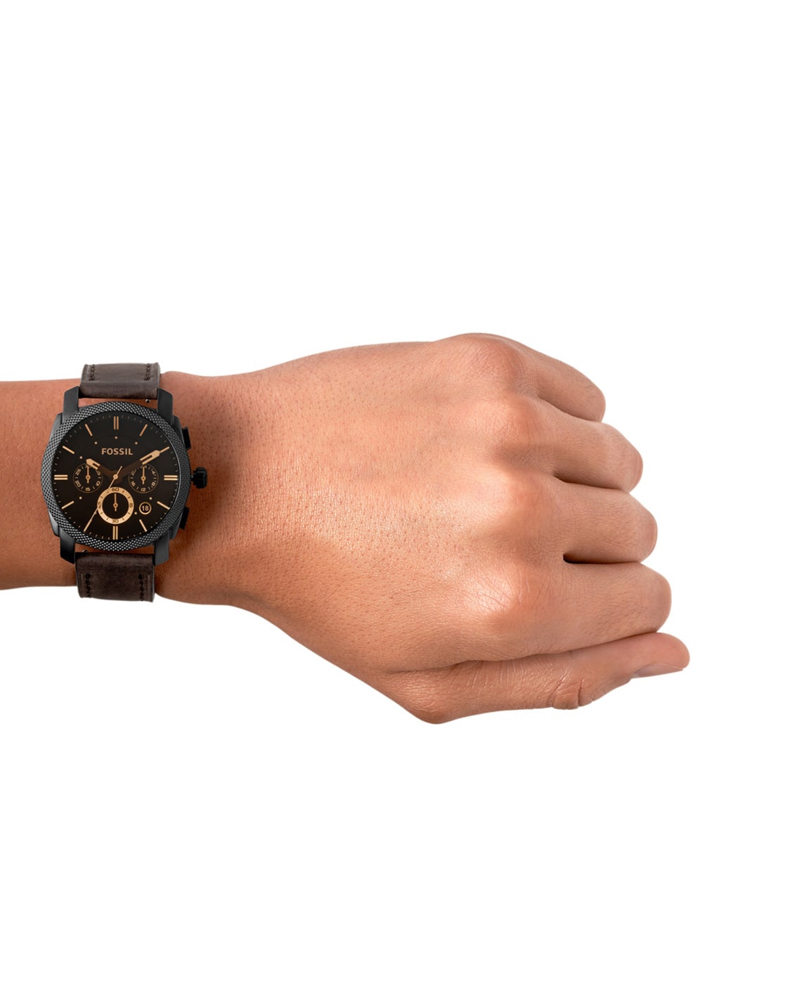 Round Dial Chronograph Watch