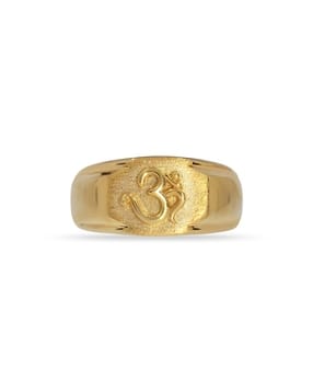 bhima jewels Men Yellow Gold Om Ring-picture-18