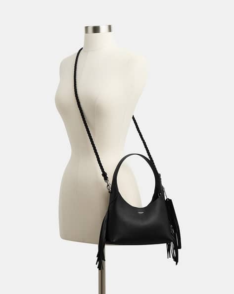Buy Coach Brooklyn Small Fringe Shoulder Bag 23 | Black Color