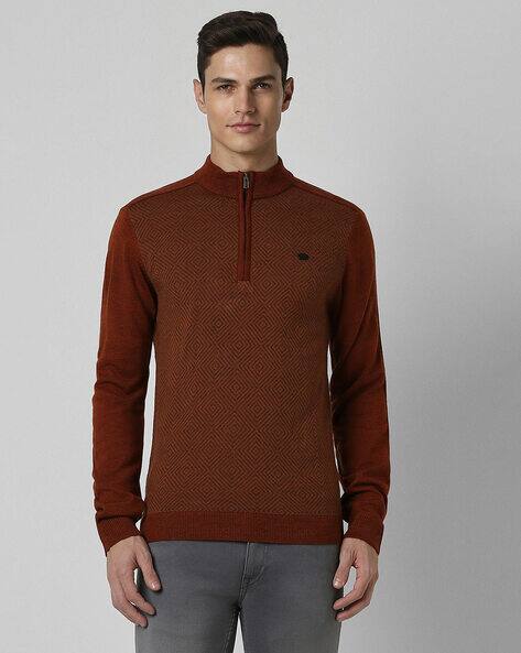 PETER ENGLAND CASUALS Men Ribbed Regular Fit Pullover