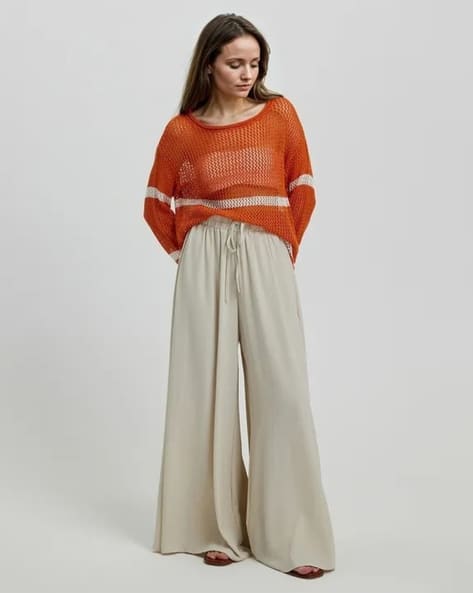 KOTTY High Rise Relaxed Fit Trousers