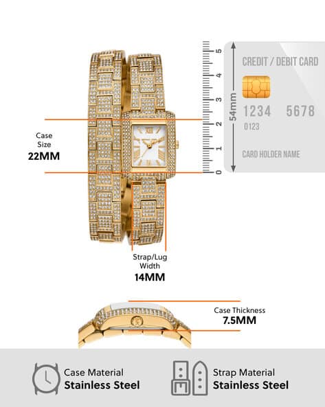 Buy Michael Kors Stainless Steel Rectangle Dial Analogue Watch
