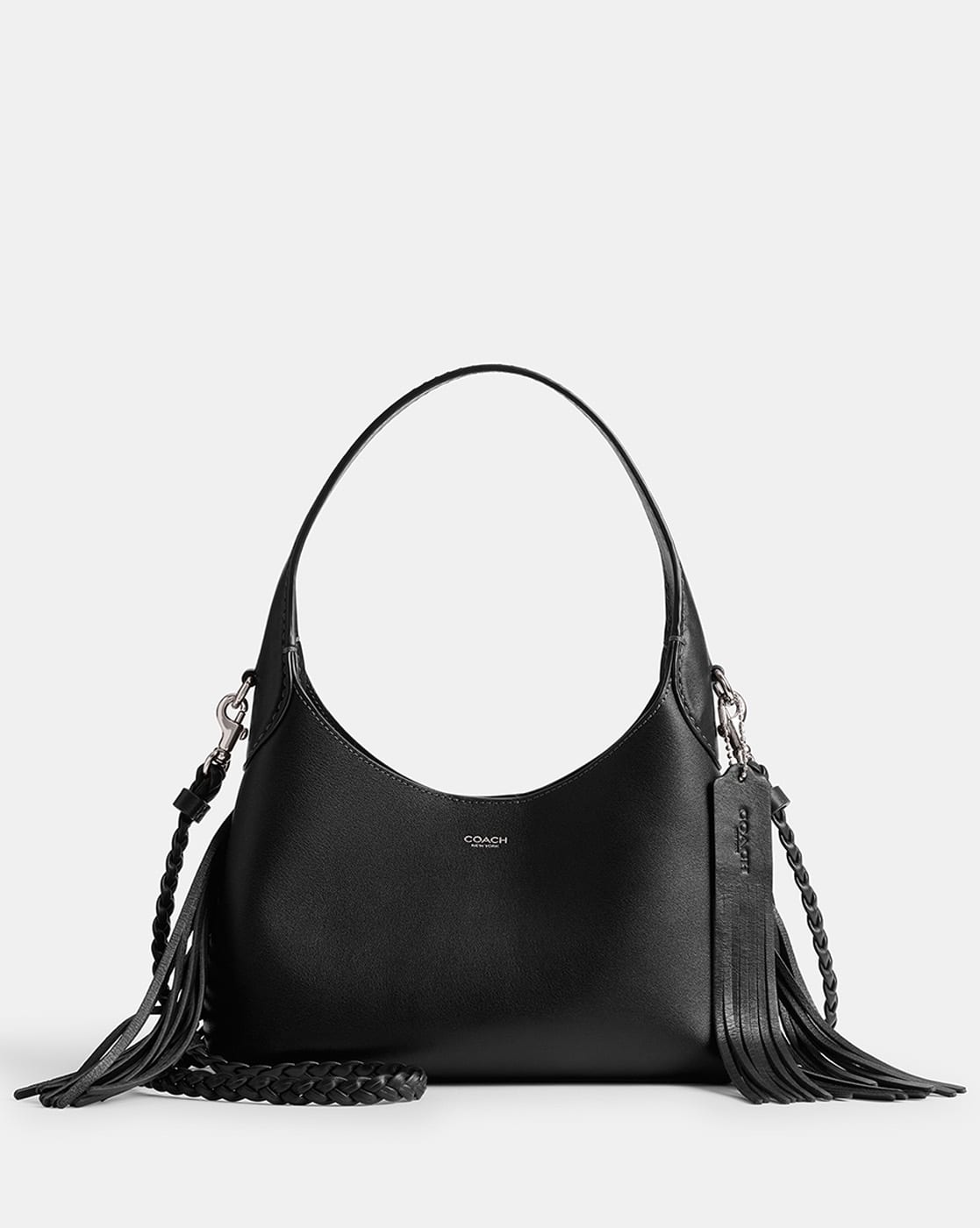 Buy Coach Brooklyn Small Fringe Shoulder Bag 23 | Black Color