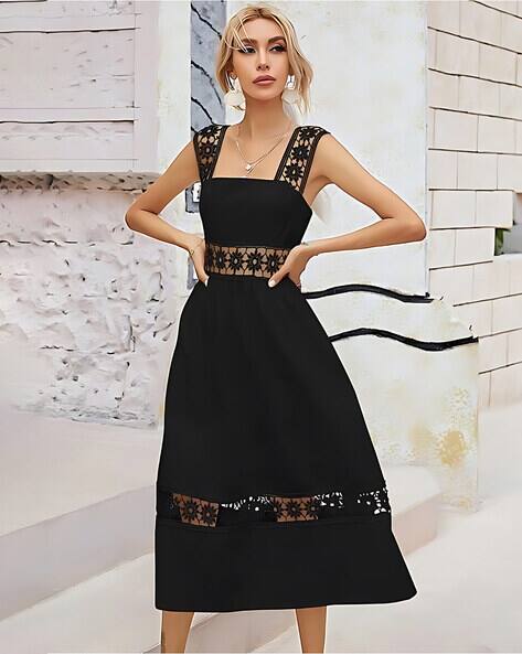 HEMANG FASHION Women Sleeveless A-Line Midi Dress