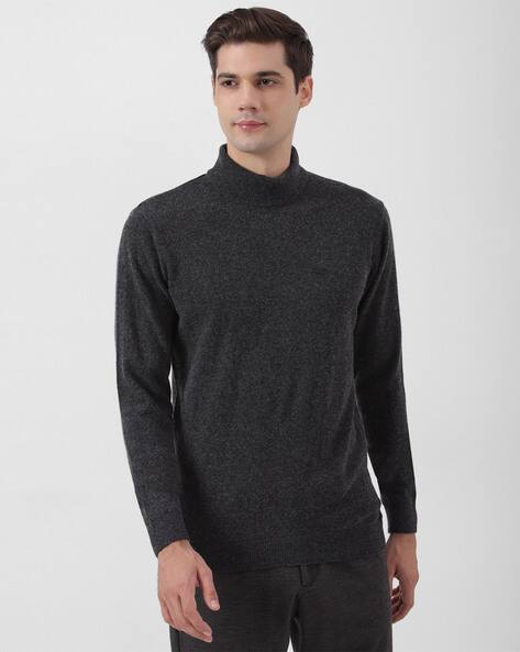 PETER ENGLAND CASUALS Men Patterned Turtleneck Regular Fit Pullover