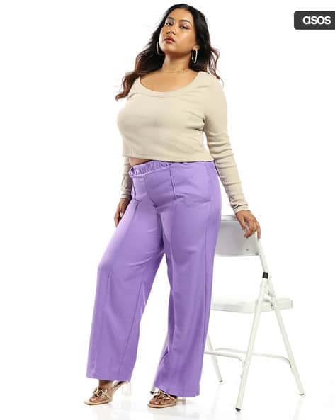 ASOS DESIGN Women Elastic Waist Tailored Trousers