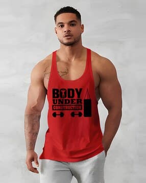 bab Men Round Neck Typographic Printed  Sleeveless Vest-picture-15