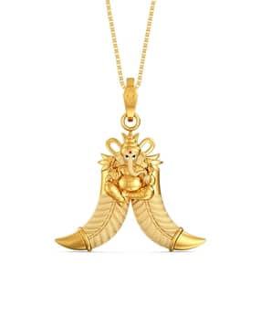 joyalukkas Boys Yellow Gold Lord Ganesh Pendant-picture-45