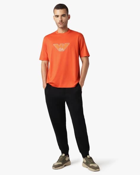 Buy EMPORIO ARMANI Lyocell Crew-Neck T-Shirt with ASV Logo