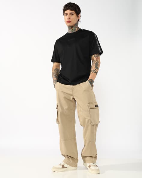 Buy Beige Trousers Pants for Men by SUPERDRY Online - Main Image