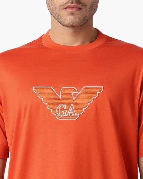Buy EMPORIO ARMANI Lyocell Crew-Neck T-Shirt with ASV Logo