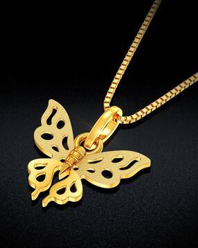 joyalukkas Women Yellow Gold Butterfly Pendant-picture-42