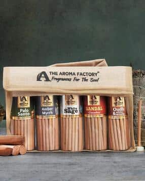the aroma factory Pack Of 5 Incense Dhoop Batti Set with Holder -picture-47