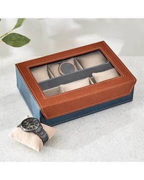 home centre Orion Detroit Faux Leather 6-Compartment Watch Box-picture-14