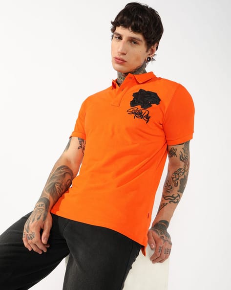 SUPERDRY Men Tiger Crest Regular Fit Polo T-Shirt
