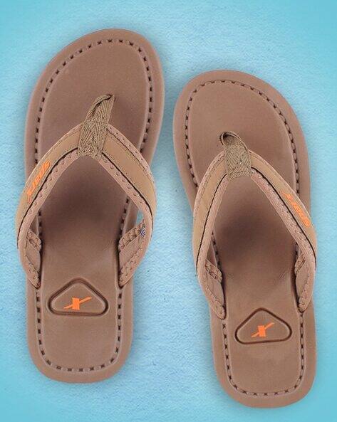 Sparx Leather Slippers Buy Brown Flip Flop Slippers For Men By Sparx Online