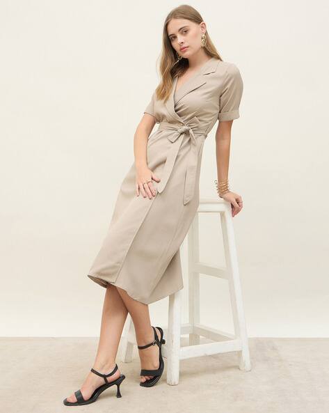Dissh Clothing Linen Wrap Midi Dress Mimosa Natural Grey Dress Maternity Dress Wrap Linen Dress Oversized Dissh Clothing Linen Wrap Midi Dress Mimosa Natural Grey Dress Maternity Dress Wrap Linen Dress Oversized