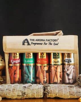 the aroma factory Pack Of 5 Incense Dhoop Cones Set with Holder -picture-11