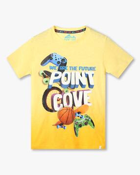 Boys Brand Print Crew-Neck T-Shirt
